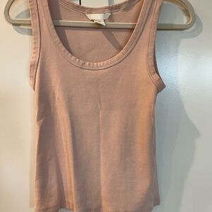 H&M Blush Pink Ribbed Tank Top Size Large